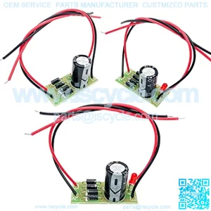 3Pcs AC-DC Converter 6V 12V 24V to 12V 6V Full Bridge Rectifier Filter Power Supply Module for Model Train Railroad LED, 1N4007 AC to DC Converter Rectifier (Input AC 6V-32V (capacitance 50V470UF))