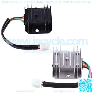 4 Wires 12V 4-pin Voltage Regulator Rectifier for 50cc 70cc 90cc 110cc 125cc ATV Scooters Go Karts Quad 4 Wheelers Moped Dune Buggy Sandrail Roketa Taotao Rectifier(Black)