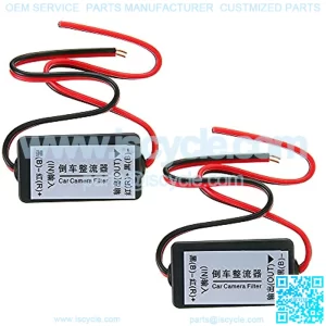 Acxico 2Pcs 12V Power Relay Capacitor Filter Rectifier fits Car Rear View Backup Camera