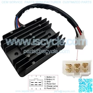Aokus 20A Voltage Regulator Rectifier 31620-ZG5-033 Compatible with Honda GCV520, GCV530, GX240, GX270, GX340, GX390, GX610, GX620, GX640, GX670, GXV520, GXV530, GXV610,31620-ZG5-023, 31620-ZG5-013