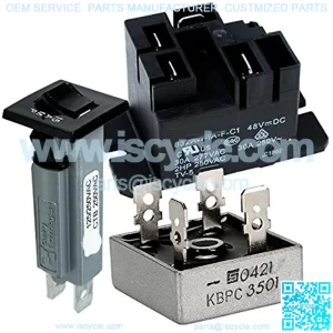 Golf Cart Charger 22110 Model Club Car Powerdrive 2 Charger Repair Kit, (Qty: 1 SPST 30A 48VDC Relay, Qty: 1 30A Rectifier Qty: 1 Breaker Circuits