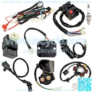 Complete electrics all wiring harness wire loom assembly CDI Ignition Coil Rectifier Switch for GY6 4-Stroke Engine Type 125cc 150cc Moped Scooter ATV Quad Go Kart