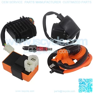 HKOO High Performance Racing 6 Pin AC CDI Ignition Coil Voltage Regulator Rectifier Solenoid Relay for GY6 50cc 125cc 150cc ATV Quad Go Kart Moped