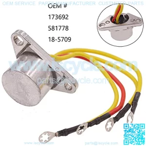 HZYCKJ Regulator Rectifier Compatible For Johnson Evinrude 9.9-60Hp OEM # 173692 581778 18-5709