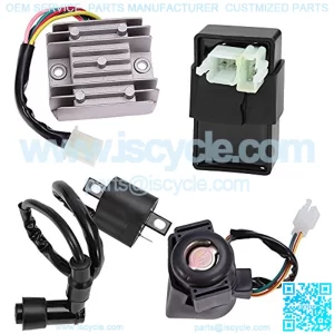 Ignition Coil 6 Pin CDI Voltage Regulator Rectifier Solenoid Relay Kit for 150cc 200cc 250cc Engine Chinese ATV Quad