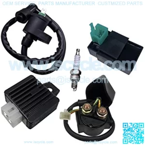 Relay CDI Ignition Coil 5 Pin Regulator Rectifier Spark plug for CG 49cc 50cc 70cc 90cc 110cc 125cc ATV Chinese Go kart Dirt bike for TaoTao for SUNL for Roketa for Jonway for Kazuma