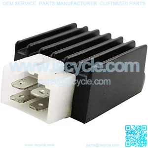 Voltage Regulator 12V 4-pin Rectifier for 50cc 70cc 90cc 110cc 125cc ATV Scooters Go Kart Quad 4 Wheeler Moped Dune Buggy Sandrail Roketa Taotao Sunl Jonway Kazuma Meerkat