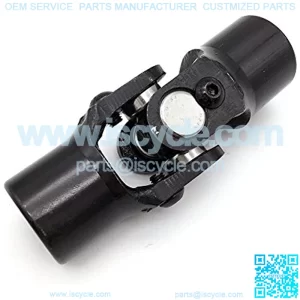 3/4" Round x 3/4" Round Black Single Steering Shaft Universal U Joint Maximum Working Angle 35?? Degree, Total Length 96mm (3-3/4")