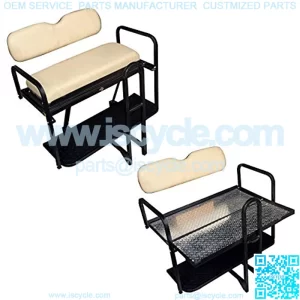 Performance Plus Carts Club Car Precedent Golf Cart Flip Folding Rear Back Seat Kit - Buff Seats