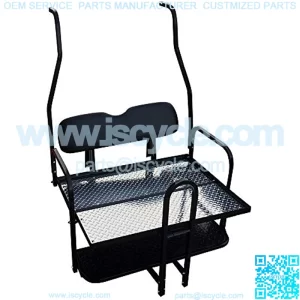 Performance Plus Carts Club Car DS Golf Cart Rear Flip Back Seat Kit for 2000.5 - Up - Black