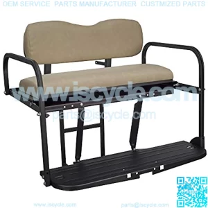 Gusto Club Car Precedent Golf Cart Flip Folding Rear Back Seat Kit - Buff