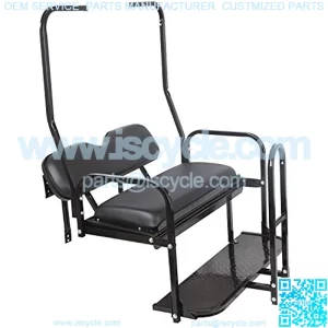 Flip Folding Rear Back Flip Seat Kit W/Free Grab Bar & Roof Support for 1982-2000.5 Club Car DS Golf Cart