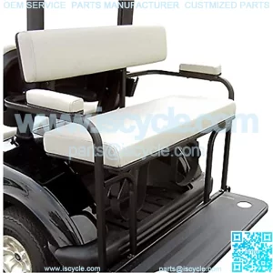 3G 2 in 1 Combo Seat Kit & Golf Bag Carrier in White for EZGO RXV Golf Carts 2008+