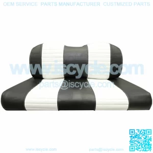 Yamaha G29/Drive Black & White Vinyl Golf Cart Seat Cover Set