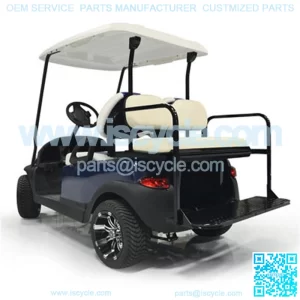 RXV STEEL Golf Cart Rear Seat Kit - STONE (Matches Factory Front Seat Color) - Flip Seat w/ Cargo Bed (Fits 2008+)