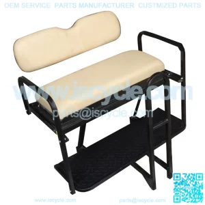 Precedent Golf Cart Rear Seat Kit - (Flip Seat w/ Cargo Bed & Free Grab Bar)