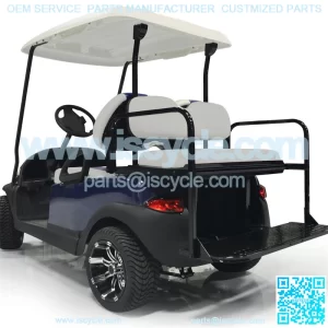 Yamaha Drive (G29)/ Drive2 Golf Cart Rear Seat Kit - GREY/Stone (Matches Factory front Seats) - Flip Seat w/ Cargo Bed (Fits 2007+)