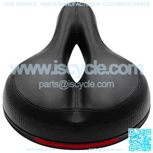 Bike Seat - Silicone Waterproof Sturdy Shock-Absorbing Mountains and Cities Bicycle Saddle Taillight Reflective Strip with Double Shock Absorber Ball Saddle ??Universal fit Saddle