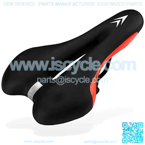Bike Seat Mountain Bicycle Saddle Waterproof Shock Absorbing BreathGel Cushion with Central Relief Zone and Ergonomics Design for Mountain Bikes