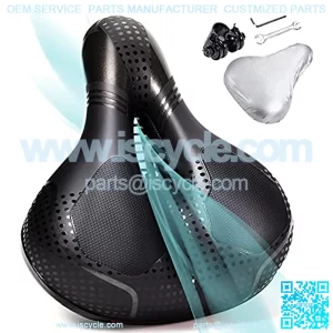 Bike Seat-Extra Soft Gel Bike Seats for Men Women Dual Shock Absorbing Ball Memory Foam Bike Saddle Universal Fit for Indoor Bike Mountain Bicycle Road Bikes