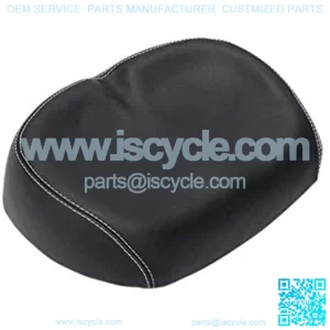 Bicycle Saddle Wear Resistant sy Install Sports Cycling Cushion Shock Absorb Double Layer Wide Large Ergonomic Outdoor Replacement Seat Elastic(Black)