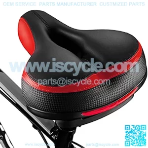 Most tBicycle Seat, Bike Seat Replacement with Dual Shock Absorbing Ball Wide Bike Seat Memory Foam Bicycle Gel Seat with Mounting Wrench