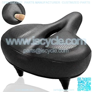 Exercise Bike Seat Cushion for Men and Women Oversized Bicycle Saddle Cushion,Mountain Bike Road Extra Wide Bicycle Seat with Super Thick Gel& Soft Foam Padding,Dual Spring Shock Absorbing