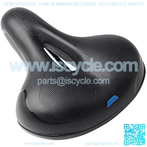 Bike Seat, Memory Foam Bicycle Saddle with Rain Cover, Shock Absorbing Rubber Balls for Men Women Mountain Road Bikes Seat Replacement