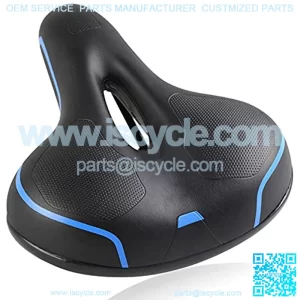 Oversized t Bike Seat with Soft Thickened Sponge, Bike Seat Cushion with Elastomer Springs, Shock Absorbing, Premium Replacement Bicycle Saddle - Universal Fit for Indoor/Outdoor Bikes