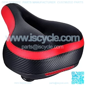 Most Bicycle Seat, Bike Seat Replacement with Dual Shock Absorbing Ball Wide Bike Seat Memory Foam Bicycle Gel Seat with Mounting Wrench