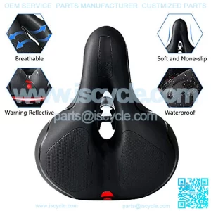 Comfort Bike Seat for Men Women, Memory Foam Soft Bicycle Seats Cushion, Dual Shock Absorbing Wide Bicycle Seat Replacement for Mountain Bike, Road Bike, Spinning Exercise Bike