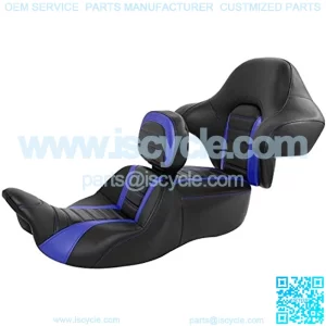 Rider Passenger One-Piece Two-Up Seat Driver Rider Backrest Wrap Around Backrest Pad Fit For Harley Touring Road Street Road Glide 2014-2020,+