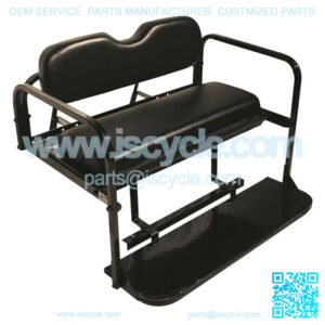 Universal Rear Flip Seat Kit with Steel Frame - Black