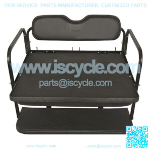 Universal Custom Colors Golf Cart Rear Flip Seat Kit Plastic - Black