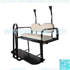 ProFX Rear Seat Kit w/ Grab Bar for Club Car Precedent (04-Up) Golf Cart - White