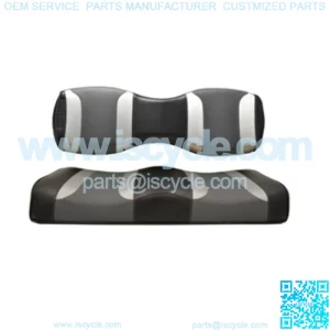 Golf Cart Rear Seat Covers for Genesis 250/300 - Black/Gray
