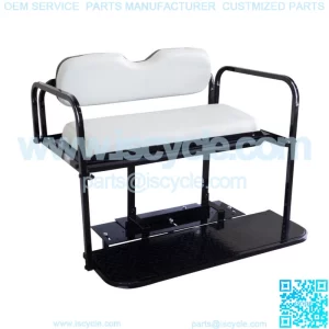 Club Car DS Golf Cart Flip Folding Rear Back Seat Kit for 2000.5-Up - Off White