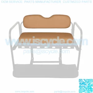 Golf Cart Rear Flip Seat Replacement Cushion Set (Club Car EZGO Yamaha) - Tan