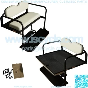 Yamaha Drive G29 Golf Cart Flip Folding Rear Back Seat Kit - Stone