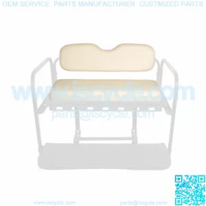Golf Cart Rear Flip Seat Replacement Cushion Set (Club Car EZGO Yamaha) - Ivory