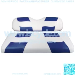 Riptide 2004-Up White/Blue Two-Tone Front Seat Covers for Club Car Preced