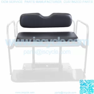 Golf Cart Rear Seat Cushion Set  - Black