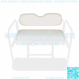 Golf Cart Rear Flip Seat Replacement Cushion Set (Club Car EZGO Yamaha) - White