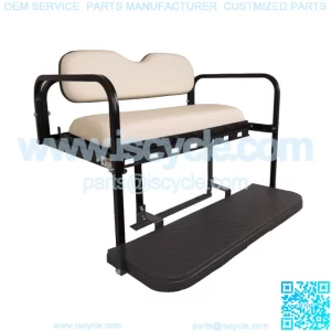 MACH3 Rear Flip Seat for Club Car DS 2000.5 & Up Golf Carts - Off White