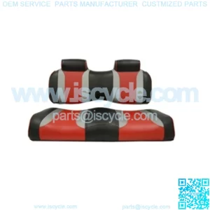 Black/Red Front Seat Cushion for Club Car Precedent Golf Cart 12-Up
