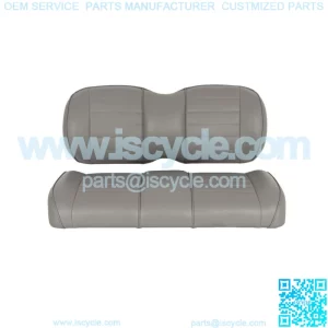 Premium Vinyl Front Seat Cushions for Club Car Precedent Golf Cart - Gray
