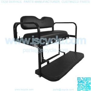 MACH3 Rear Flip Seat for EZGO TXT Golf Carts 1994.5 & Up - Black Cushions