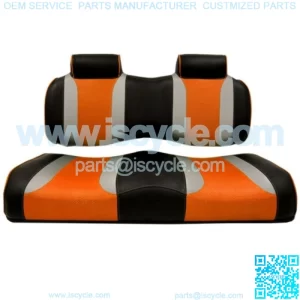 Golf Cart Seats for Club Car Precedent (2004-2011) - Black/Orange