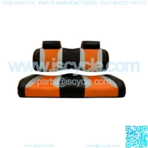 Black/Orange Front Seat Cushion for Club Car Precedent Golf Cart 12-Up