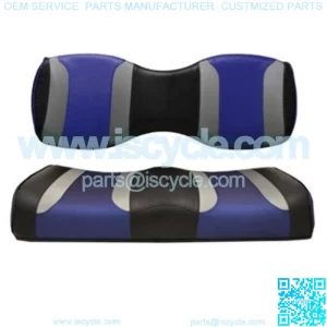 Golf Cart Rear Seat Covers for Genesis 250/300 - Black/Blue
